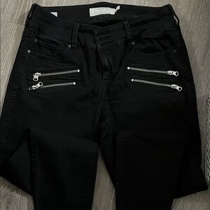 Torrid Black Skinny Jeans with Zipper Accents